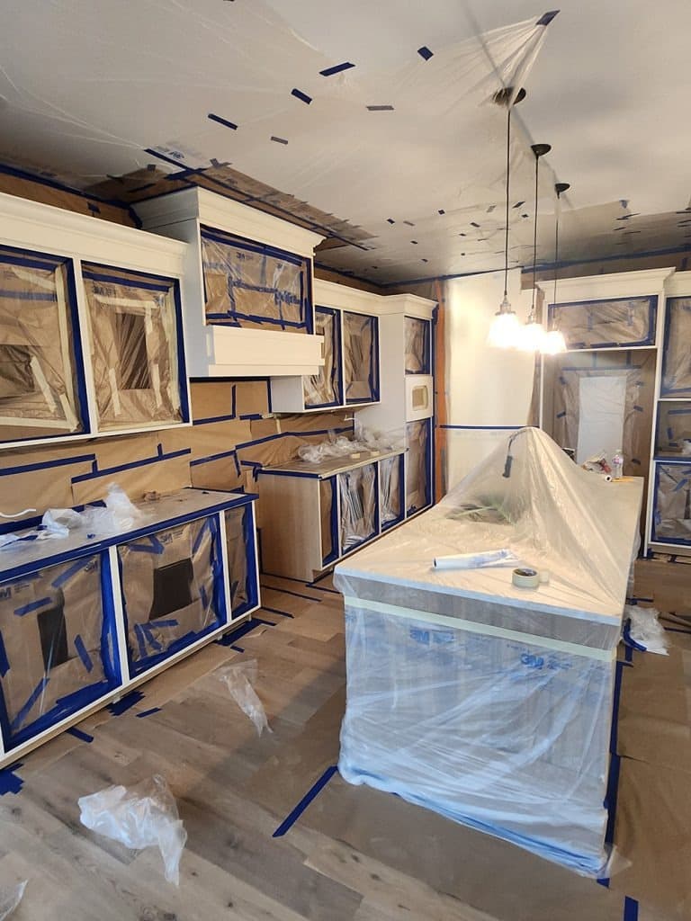 Before: Kitchen Cabinet Painting