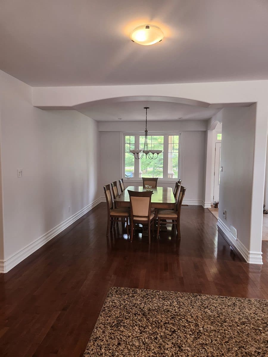 Ottawa dining room after painting - fresh modern neutral finish