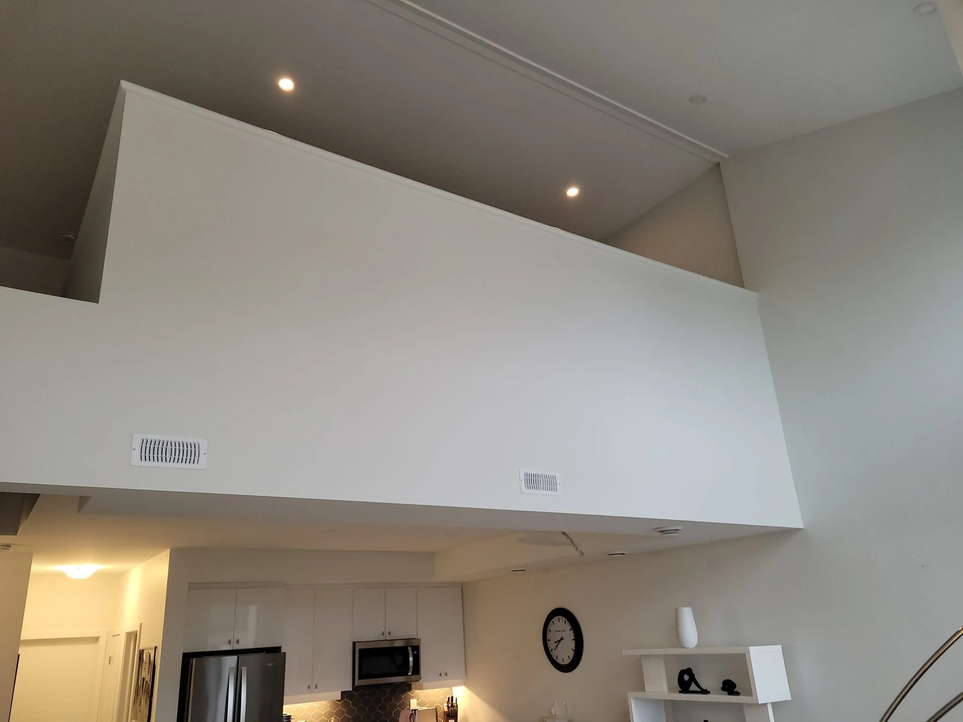 Beautifully painted great room in Ottawa home with warm neutral tones